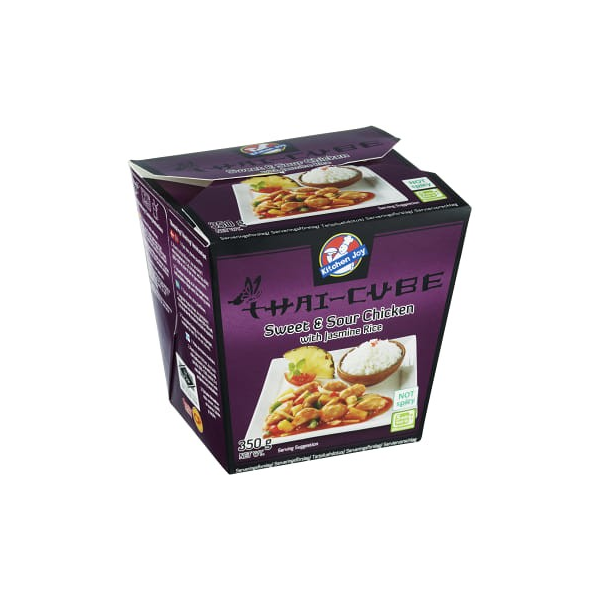 Κοτόπουλο KITCHEN JOY thai cube γλυκόξινο με ρύζι 350gr