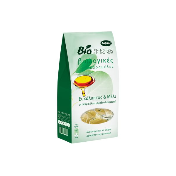 Καραμέλες BIOHERBS bio ευκάλυπτο & μέλι 60gr